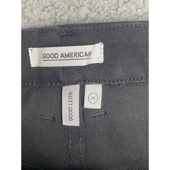 Good American Womens Legs‎ Paneled Velvet Skinny Jeans Black Pockets Plus SZ 24 - Picture 10 of 11